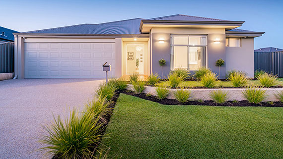 An empty house seen from street