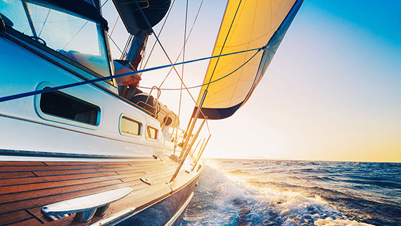 A close-up of a boat deck